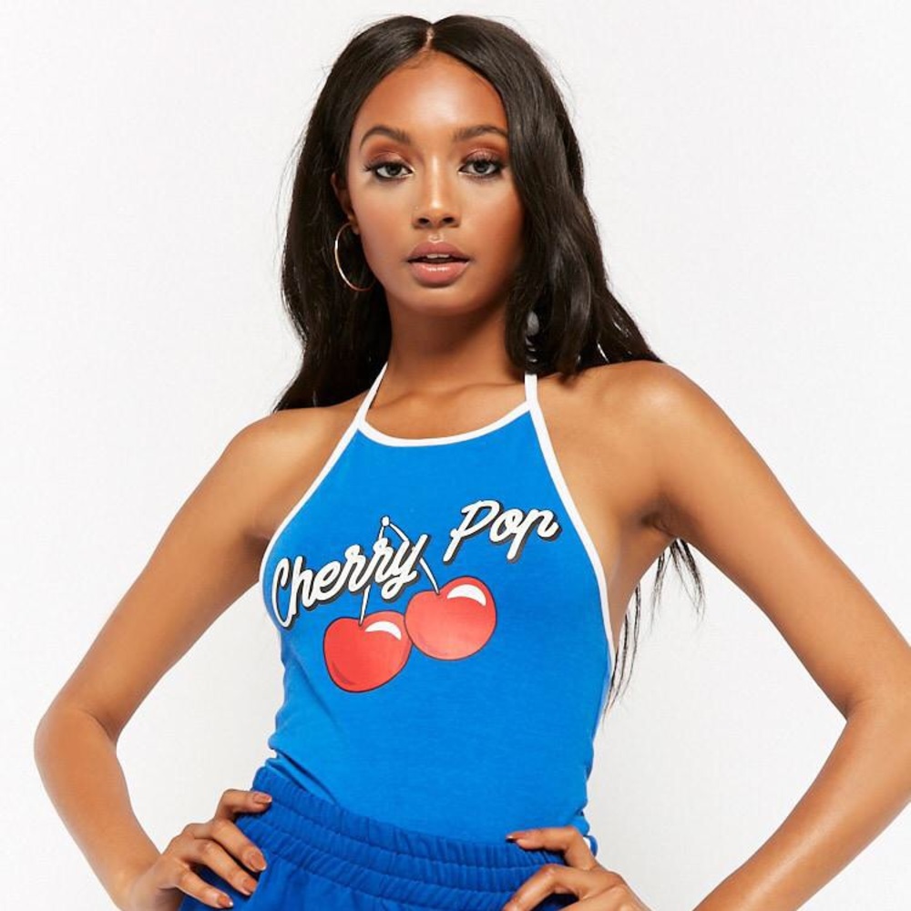 NWT Super Cute Forever21 ‘Cherry Pop’ Halter M